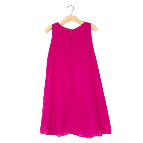 VELVET by Graham & Spencer Esther Silk Voile Tank Babydoll Dress Fuchsia Pink - Picture 9 of 13